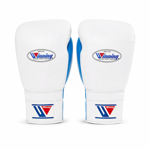 Gants de boxe de compétition personnalisés en cuir de vachette véritable pour entraînement et sparring, légers, à lacets, pour adultes, fournisseur de marque privée - Product Image 1