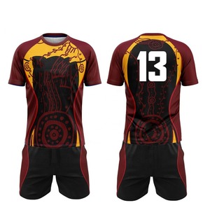 2025 Custom Made Quick Dry Breathable Knitted Cotton Rugby Uniforms High Quality Classical Jerseys <b>Sets</b> for Football Wear - Product Image 4