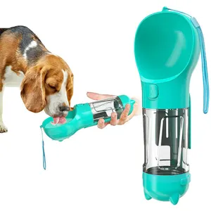 Yeni tasarım 3 1 köpek su şişesi taşınabilir besleyici kase taşınabilir açık Pet su besleyici şişe Poop çanta kutusu ile yiyecek kutusu