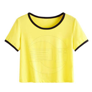 Femmes XL séchage rapide haut court T-Shirts respirant coton de haute qualité Logo personnalisé décontracté impression conception toile Service OEM - Product Image 1