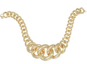 Collana a maglia in argento placcata in oro 18kt elegante realizzata in italia bella e comoda per l'outfit e gli eventi quotidiani - Product Image 3