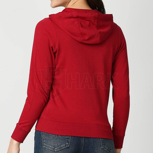 Venta al por mayor 100% algodón mujeres sudaderas con capucha de manga larga transpirable color sólido sudaderas de punto personalizado Puff impresión último OEM - Product Image 3