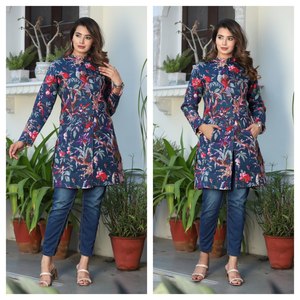 Chaqueta de invierno acolchada hecha a mano 2025 para mujer, abrigo largo Floral bordado con estampado de algodón, manga larga Reversible, doble otoño - Product Image 3