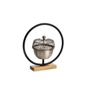 Brûleur d'encens religieux en bois de pin plaqué or de luxe pour 2024 Ramadan Eid cadeau parfum utilisation intérieure - Product Image 5