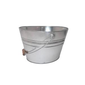 Maceta de metal con acabado galvanizado de diseño elegante con asas para macetas de flores decorativas de jardín interior y exterior - Product Image 6