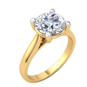 Bague classique élégante en or 14 carats pour femme 1.9 Cts VS Clarity Lab Grown EF Diamond Luxurious IGI Certified Jewelry - Product Image 1