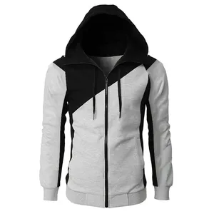 Vertical design black and gray High Quality Streetwear Men Hoodies Pullover Winter Wear Men zipper Hoodies Online Sale