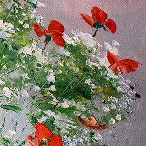 Dipinti ad olio di fiori vascolari 20 × 24in 100% dipinti a mano su tela - Product Image 1