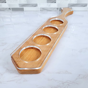 Maravilloso diseño hecho a mano de gran tamaño 2 niveles de madera de bambú soporte de vidrio y soporte de primera calidad boda Hotel Barware Rack - Product Image 6