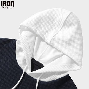 Sudadera con capucha de invierno OEM para hombre con patrón sólido bordado Mejor logotipo personalizado profesional Cuello con capucha teñido liso para niños - Product Image 3