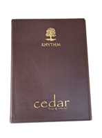 Porte-menu en cuir PU et bois de bouleau, format A4/A5, personnalisable, durable, avec finition nickelée, pour restaurants et hôtels