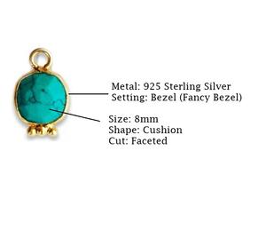 Vessonite Cojín Forma Fancy Bisel Charms - Product Image 4