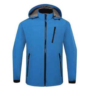 Veste de course coupe-vent en gros, softshell, pour aventures en plein air, hiver, personnalisable, à capuche, coupe-vent, séchage rapide, fermeture éclair, imprimé - Product Image 3