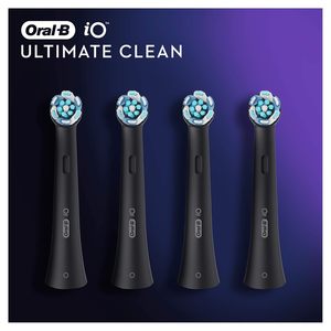 Têtes de brosse à dents électriques Oral-B IO Ultimate Clean à poils torsadés et angulaires pour un nettoyage plus profond de la plaque dentaire, usage domestique, lot de 4 - Product Image 3