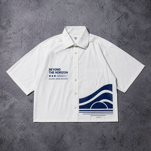<span class=keywords><strong>T</strong></span>-<span class=keywords><strong>shirt</strong></span> Polo <span class=keywords><strong>Blanc</strong></span> pour Hommes, Impression en Gros, Design Graphique Simple, Coton 220-240 g/m², Coupe Oversize, Fabrication de Qualité - Product Image 1