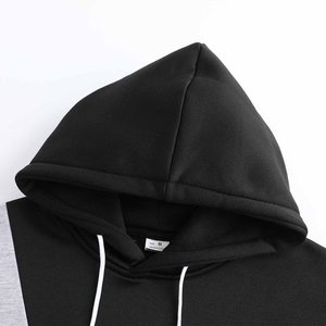 Men's M White Color Block <b>Polyester</b> <b>Hoodie</b> - Everyday Streetwear, Affordable Casual & Active Wear for Men - Product Image 4