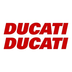 Kit 2 Adesivi 3D Rossi DUCATI Racing per Serbatoio Moto con Logo Stampato - Product Image 1