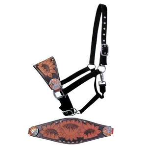 Nuevo Cabestro y Correa de Nailon con Diseño en Cuero Repujado a Mano, Productos de Equipo Ecuestre, Logotipo Personalizado a Precio Económico - Product Image 1