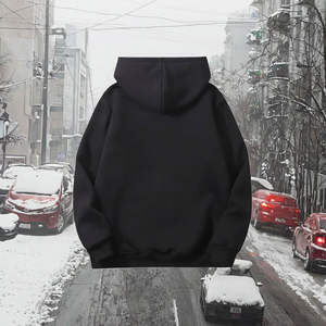 Sweat à capuche personnalisé avec logos, 100% coton, 350 g/m², effet 3D en relief, coupe-vent, effet vieilli, coupe oversize, grammage lourd, impression numérique acide pour l'automne - Product Image 6