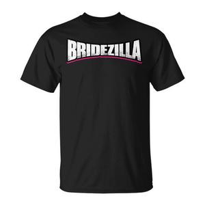 T-shirt Bridezilla nera con scollo rotondo e maniche corte, maglietta promozionale - Product Image 1
