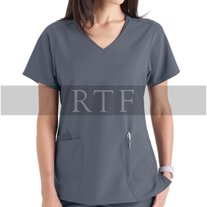 Uniformes hospitaliers unisexes à manches courtes personnalisés de marque de distributeur Raw to Fine pour infirmières - Product Image 6