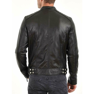 Veste en cuir pour hommes de bonne qualité étiquette personnalisée nouveau arrivé meilleur prix qualité durable prix bas nouveau style - Product Image 2