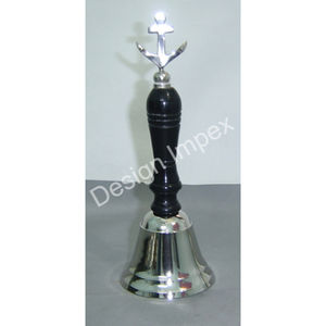 กระดิ่งคุณภาพสูง ด้ามไม้ตกแต่งสไตล์สมอเรือ สำหรับตกแต่งวันหยุด งานฝีมือโลหะ - Product Image 1