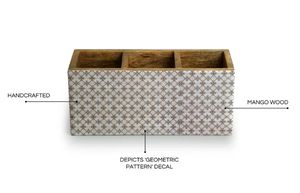 เครื่องเขียนและเครื่องใช้บนโต๊ะอาหาร3พาร์ติชั่นชั้นไม้มะม่วงทำด้วยมือ - Product Image 2