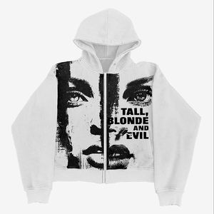 Sweat à capuche zippé personnalisé effet vieilli 100% coton uni vintage délavé à l'acide coupe courte brodé et sweats à capuche pour hommes - Product Image 3