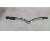 Bandeau de tête en cuir pour cheval avec décoration en strass, tailles personnalisables, équipement équestre haut de gamme