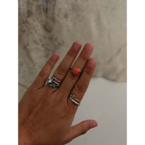 Navajo Handmade Spiny Oyster Sterling <b>Silver</b> Heart <b>Ring</b> Size 6.25 Gemstone <b>Statement</b> <b>Ring</b> Turquoise Geometric Everyday Wear - Product Image 2