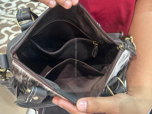 Western Cowhide <b>Leather</b> Hand <b>Tooled</b> Carving <b>Leather</b> Fringe Tote Bag Stylish Purse <b>Leather</b> Bags for Women's Multi Use - Product Image 4