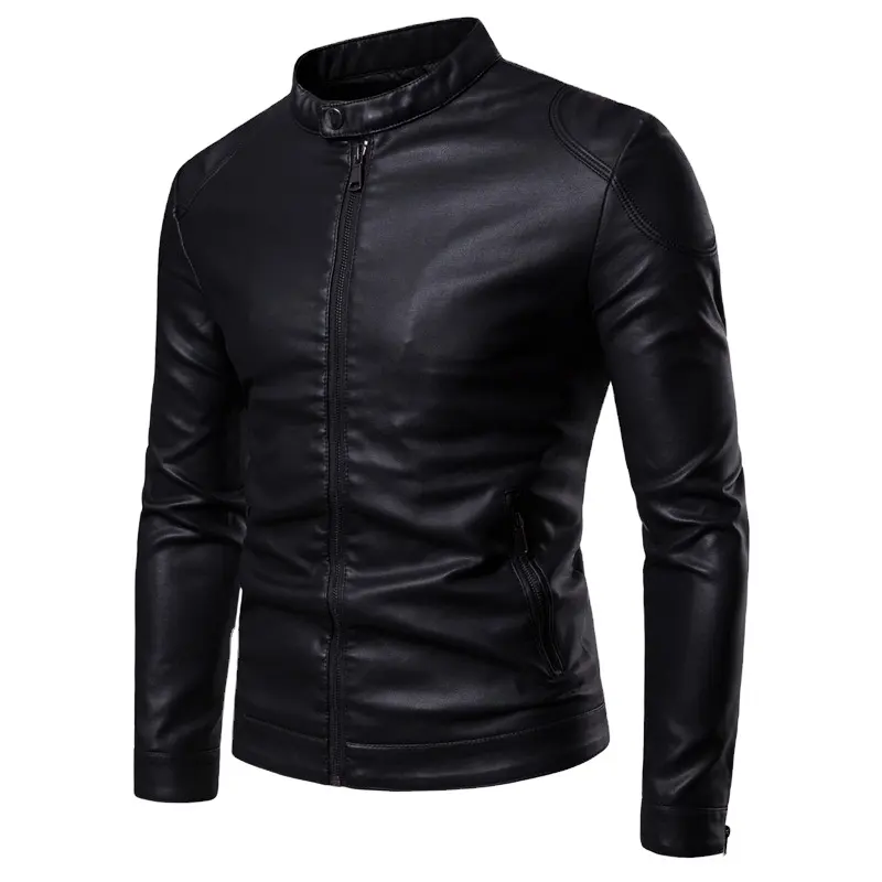 Veste en cuir homme pour motard vieilli véritable peau d'agneau matériau de qualité supérieure parka veste homme