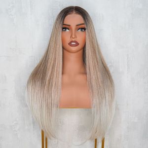 HD <strong>Full</strong> Lace <strong>Toupee</strong> Premium Remy Human Hair Wig in Ombre Blonde, Natural Look &amp; Superior Quality - Product Image 1