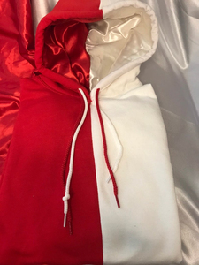 Venta al por mayor de fábrica Sudadera con Capucha forrada de satén dividido en 2 tonos Sudadera con Capucha forrada de seda Sudadera con capucha de dos colores para hombres Forrado de satén - Product Image 5