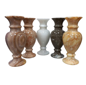 Vases en Onyx de marbre naturel, vases en pierre de marbre-onyx véritable, décoration d'intérieur de vase de fleur d'onyx - Product Image 4