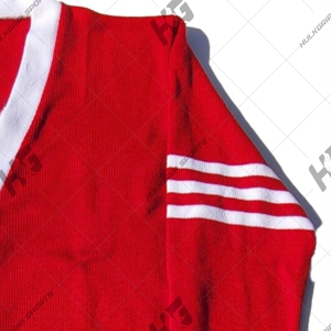 DST <b>Red</b> <b>cardigan</b> with white trims acrylic knitted <b>cardigan</b> for sororities and fraternities greek <b>cardigan</b> - Product Image 3