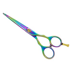 Juego de tijeras rectas profesionales de acero inoxidable para peluquería, herramienta de corte de pelo con punta afilada y logotipo personalizado de 6 pulgadas, suministros para peluquería - Product Image 3