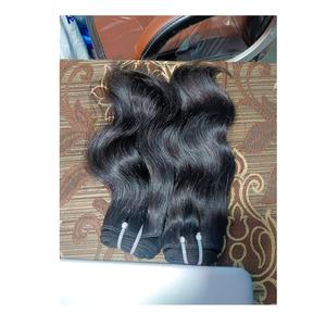 Extensiones de cabello humano natural de larga duración, mechones de pelo natural indio ondulado, tejido ondulado, cutícula alineada, Remy suave - Product Image 2