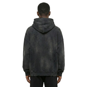 SPORTISH IMPEX Clothing Manufacturers Custom French Terry 100% Cotton <b>Oversized</b> <b>Vintage</b> Acid Wash Distressed Hoodie <b>Sweatshirt</b> - Product Image 5