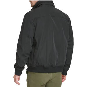 Service OEM disponible pour blouson aviateur d'hiver de la rue avec fermeture à glissière de couleur unie à col montant et placement avant - Product Image 4