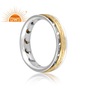 Diseño hecho a mano fina plata esterlina latón conjunto Spinner banda anillo plata joyería fabricante - Product Image 4