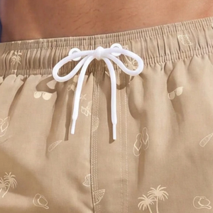 Shorts de plage décontractés pour hommes, séchage rapide, respirants, caleçons de bain, taille élastique avec cordon de serrage, imprimés, logo avant, poche de sport, doublure estivale - Product Image 3