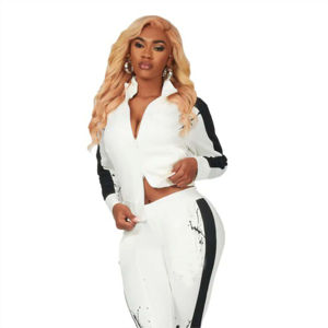 Chándal apilable personalizable para mujer, tejido de alto rendimiento, perfecto para deportes y ropa informal, chándal transpirable para mujer - Product Image 4