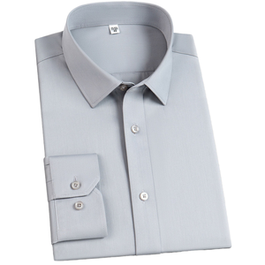 Camisa Oxford Formal de negocios de algodón 100% para hombre, camisa a rayas de Color sólido de alta calidad, recién llegado, superventas, soporte de un solo pecho - Product Image 3