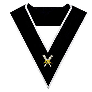 2025 Scottish Rite AASR 30e degré collier secrétaire brodé cuir Badge Sew-On Technics - Product Image 1