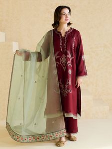 Women's Winter Indian Pakistani Style Salwar Kameez Set Quick Dry Breathable 100% Linen Fabric Solid Color <b>Lace</b> Zippers - Product Image 3