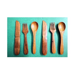 Último estilo restaurante biodegradable compostable barato desechable cuchara de bambú cubiertos de madera cubiertos de Bambú - Product Image 6