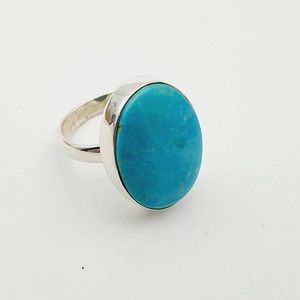 Turquoise Gemstone Oval Cut Diamond 925 Sterling Silver Handmade <b>Statement</b> <b>Ring</b> Classic for Wedding Christmas Sale Gift for Her - Product Image 6