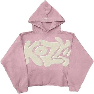 100% Cotton Hoodies Grunge Graphic Wholesale Oversized Puff Printing Hoodies Pullover Cotton Unisex - Product Image 5
